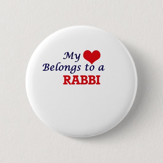 Mein Herz gehört einem Rabbiner Button (Vorderseite)