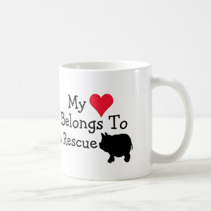 Mein Herz gehört einem Rettungs-Minischwein Kaffeetasse