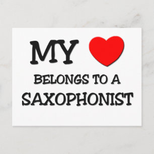 Mein Herz gehört einem SAXOPHONISTEN Postkarte