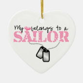 Mein Herz gehört einem Seelsorger Keramikornament (Vorne)