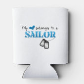 Mein Herz gehört einem Seemann Dosenkühler (Rückseite)