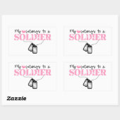 Mein Herz gehört einem Soldaten Rechteckiger Aufkleber (Blatt)