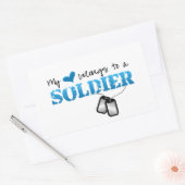 Mein Herz gehört einem Soldaten Rechteckiger Aufkleber (Umschlag)