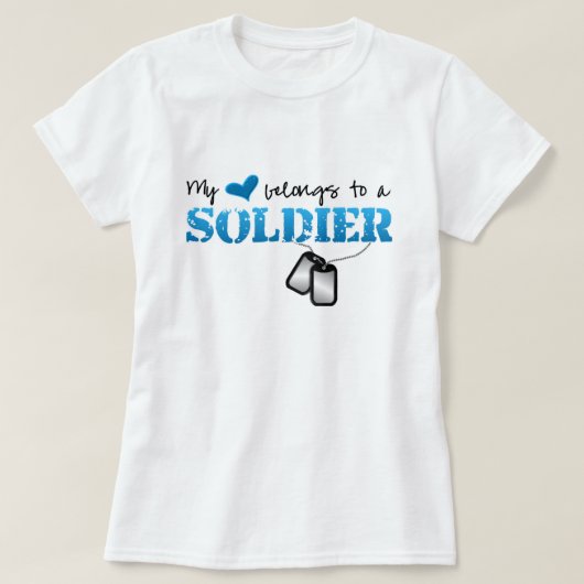 Mein Herz gehört einem Soldaten T-Shirt (Design vorne)