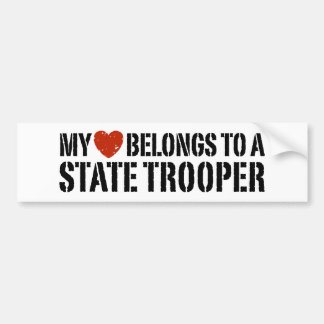 Mein Herz gehört einem Staat-Trooper Autoaufkleber