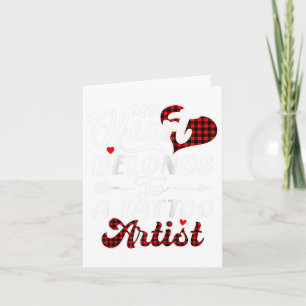 Mein Herz gehört einem Tattoo-Künstler-Shirt Valen Karte