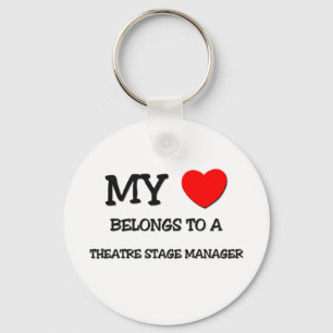 Mein Herz gehört einem THEATER BÜHNE MANAGER Schlüsselanhänger