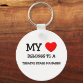 Mein Herz gehört einem THEATER BÜHNE MANAGER Schlüsselanhänger (Vorderseite)