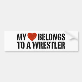 Mein Herz gehört einem Wrestler Autoaufkleber