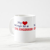 Mein Herz gehört einem zivilen Ingenieur Kaffeetasse (Vorderseite Links)
