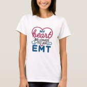Mein Herz gehört einer EMT EMS Ehefrau Girlfriend T-Shirt (Vorderseite)