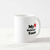 Mein Herz gehört Emma Kaffeetasse (VorderseiteRechts)