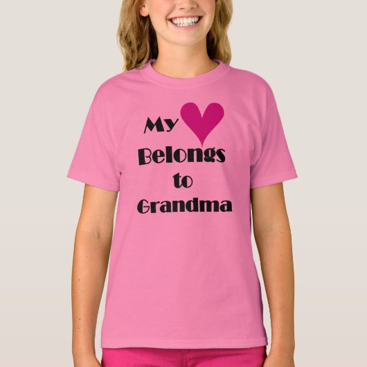 Mein Herz gehört Großmutter T-Shirt (Vorderseite)