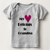 Mein Herz gehört Großvater Baby T-Shirt (Vorderseite)
