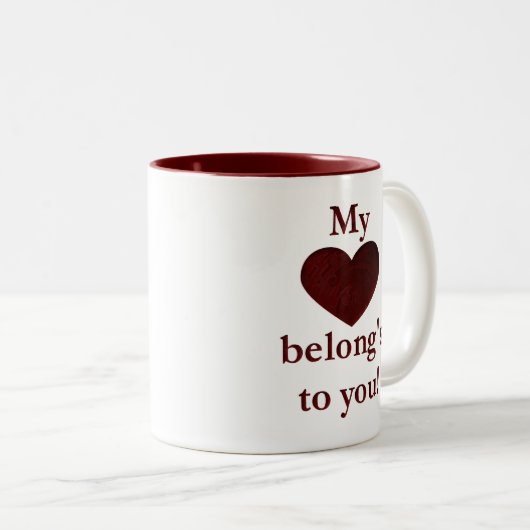 Mein Herz gehört Ihnen Zweifarbige Tasse (VorderseiteRechts)