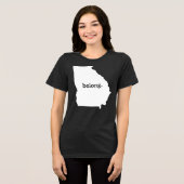 Mein Herz gehört in Georgien, Staatsstolz Tri-Blend Shirt (Vorderseite voll)