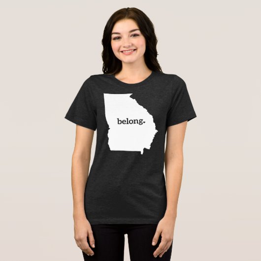 Mein Herz gehört in Georgien, Staatsstolz Tri-Blend Shirt (Vorderseite voll)