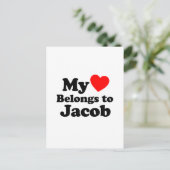 Mein Herz gehört Jacob Postkarte (Stehend Vorderseite)