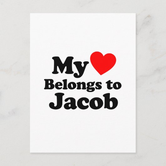 Mein Herz gehört Jacob Postkarte (Vorderseite)