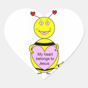 Mein Herz gehört Jesus-Aufklebern Herz-Aufkleber