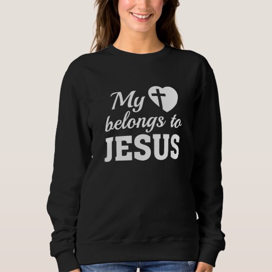 Mein Herz gehört Jesus Sweatshirt (Vorderseite)