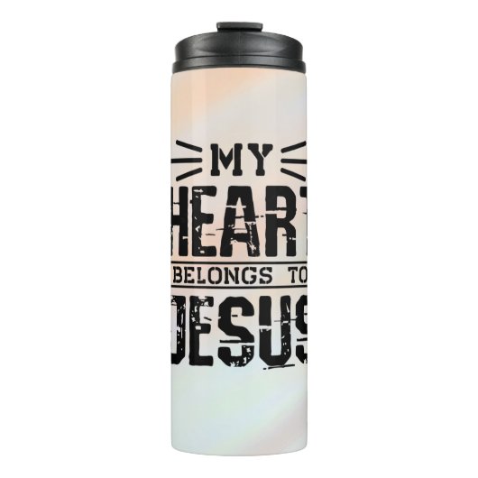 Mein Herz gehört Jesus Thermosbecher (Vorderseite)