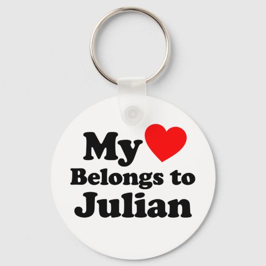 Mein Herz gehört Julian Schlüsselanhänger (Vorderseite)