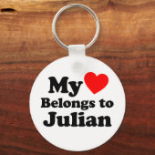 Mein Herz gehört Julian Schlüsselanhänger (Vorderseite)