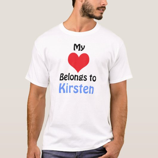 Mein Herz gehört Kirsten T-Shirt (Vorderseite)