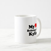 Mein Herz gehört Kylie Kaffeetasse (VorderseiteRechts)