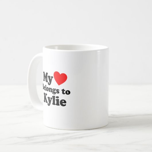 Mein Herz gehört Kylie Kaffeetasse (Vorderseite Links)