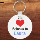 Mein Herz gehört Laura Schlüsselanhänger (Vorderseite)