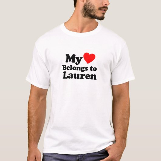 Mein Herz gehört Lauren T-Shirt (Vorderseite)