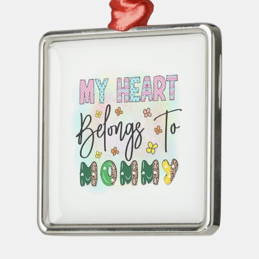 Mein Herz gehört Mama Ornament Aus Metall (Links)