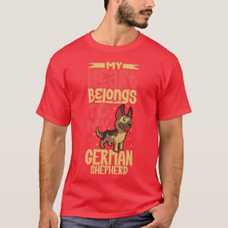 Mein Herz gehört meinem deutschen Schäferhund T-Shirt