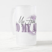 Mein Herz gehört meinem Flieger Mattglas Bierglas (Vorderseite Links)