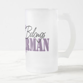 Mein Herz gehört meinem Flieger Mattglas Bierglas