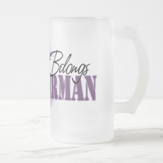 Mein Herz gehört meinem Flieger Mattglas Bierglas (Rechts)