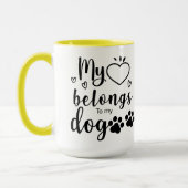 Mein Herz gehört meinem Hund Tasse (Links)