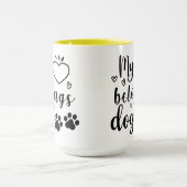 Mein Herz gehört meinem Hund Tasse (Zentrum)