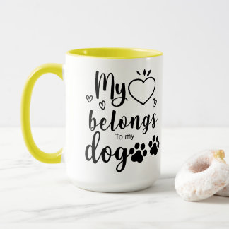 Mein Herz gehört meinem Hund Tasse