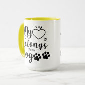 Mein Herz gehört meinem Hund Tasse (Vorderseite Links)