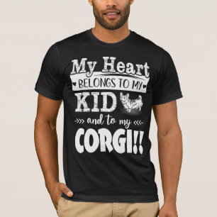 Mein Herz gehört meinem Kind und meinem Corgi T-Shirt
