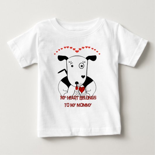 Mein Herz gehört meiner Mama Baby T-shirt (Vorderseite)