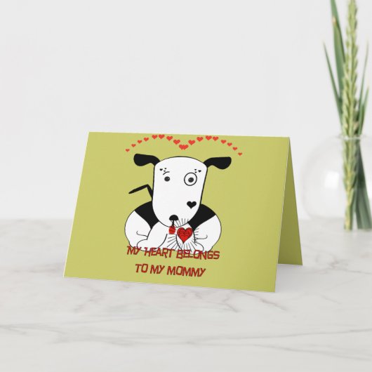 Mein Herz gehört meiner Mama Karte (Vorderseite)