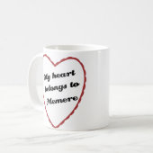 Mein Herz gehört Memere Kaffeetasse (Vorderseite Links)