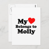 Mein Herz gehört Molly Postkarte (Vorne/Hinten)