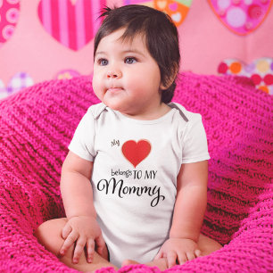 Mein Herz gehört Mutti Cute Modern Baby Strampler