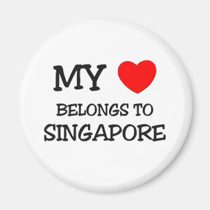 Mein Herz gehört nach SINGAPUR Magnet