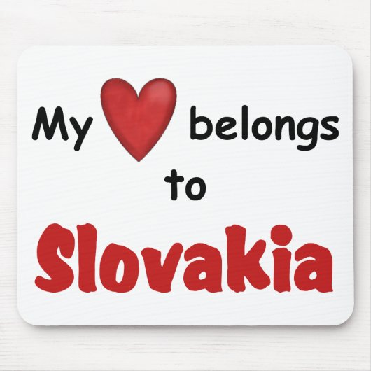 Mein Herz gehört nach Slowakei Mousepad (Vorne)